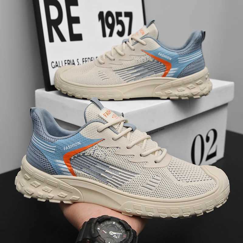 Mens running shoes breathable and anti slip air mesh basketball shoes walking sports shoes mens running training shoes Y250325