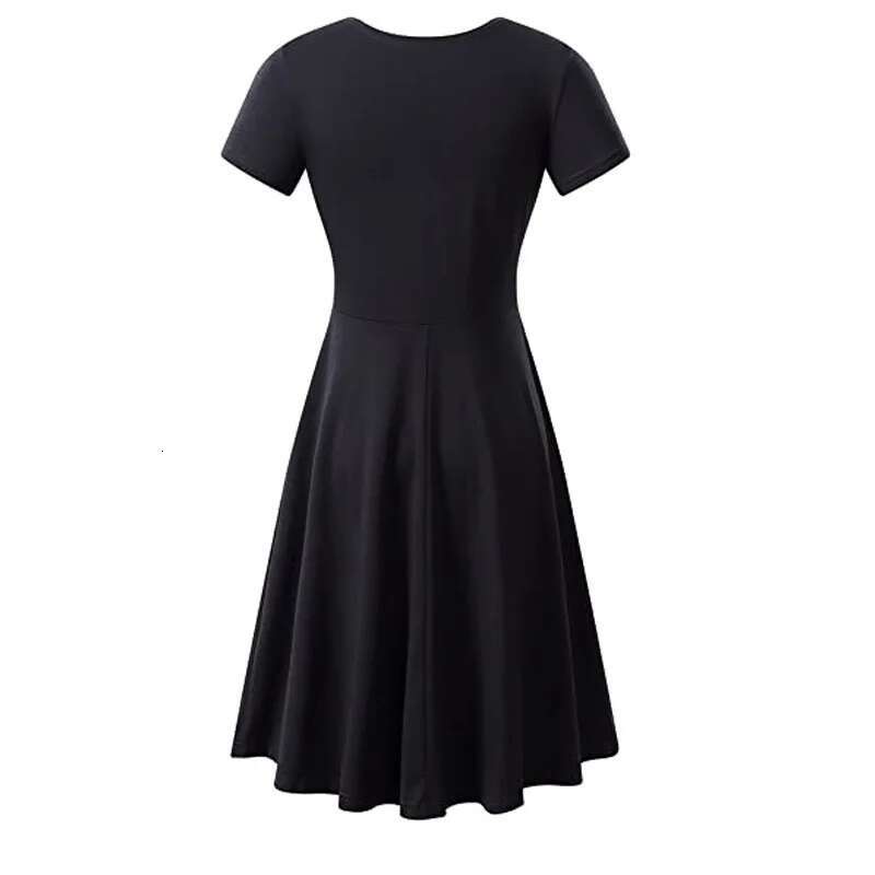 Dongdumaoyi Retro A Lijnjurk Met Korte Mouwen Elegante Vrijetijdsjurk Voor Lente En Zomer Dameskleding WD