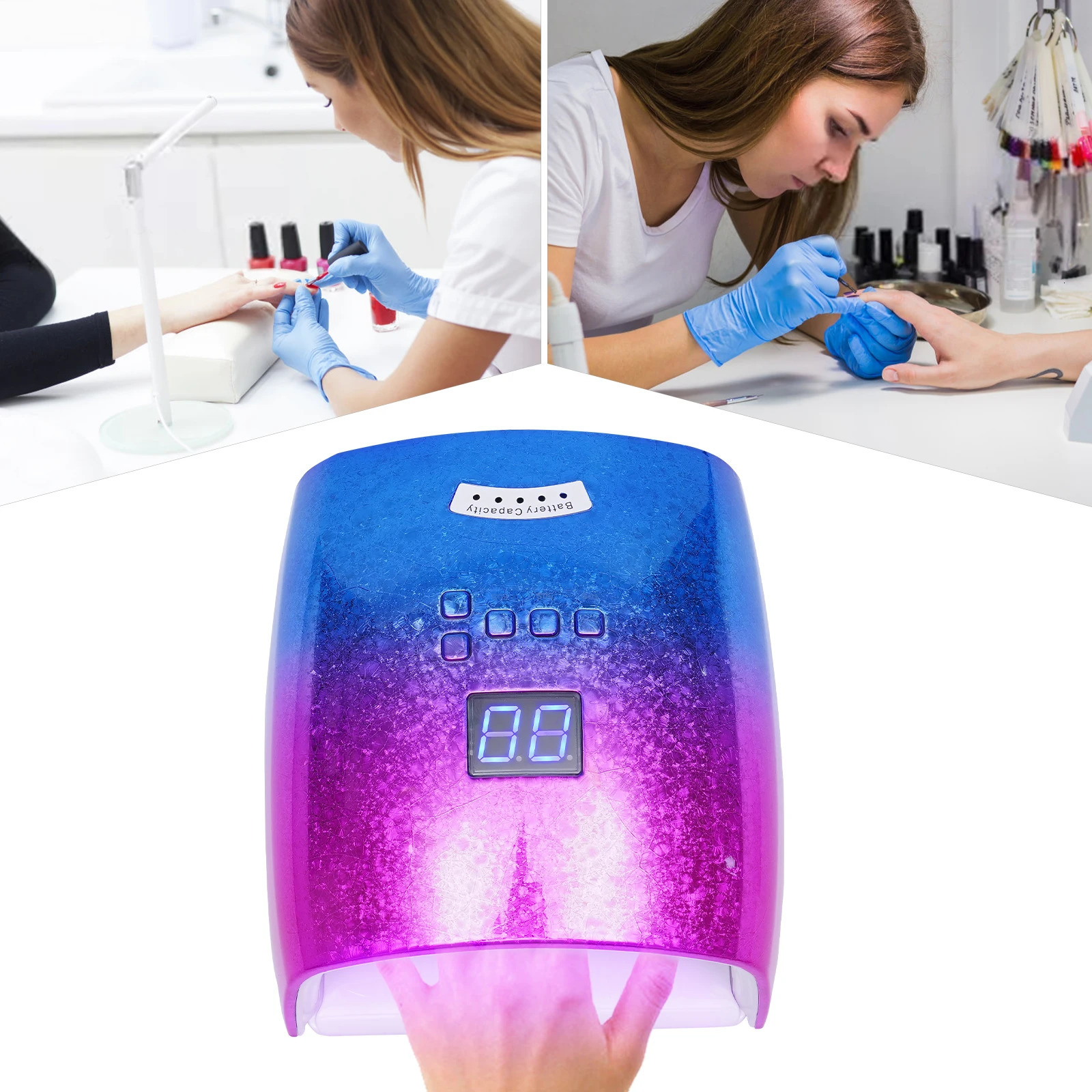 Nail dryer wireless charging control machine UVLED nail lamp timer automatic sensor beauty salon novice 250325