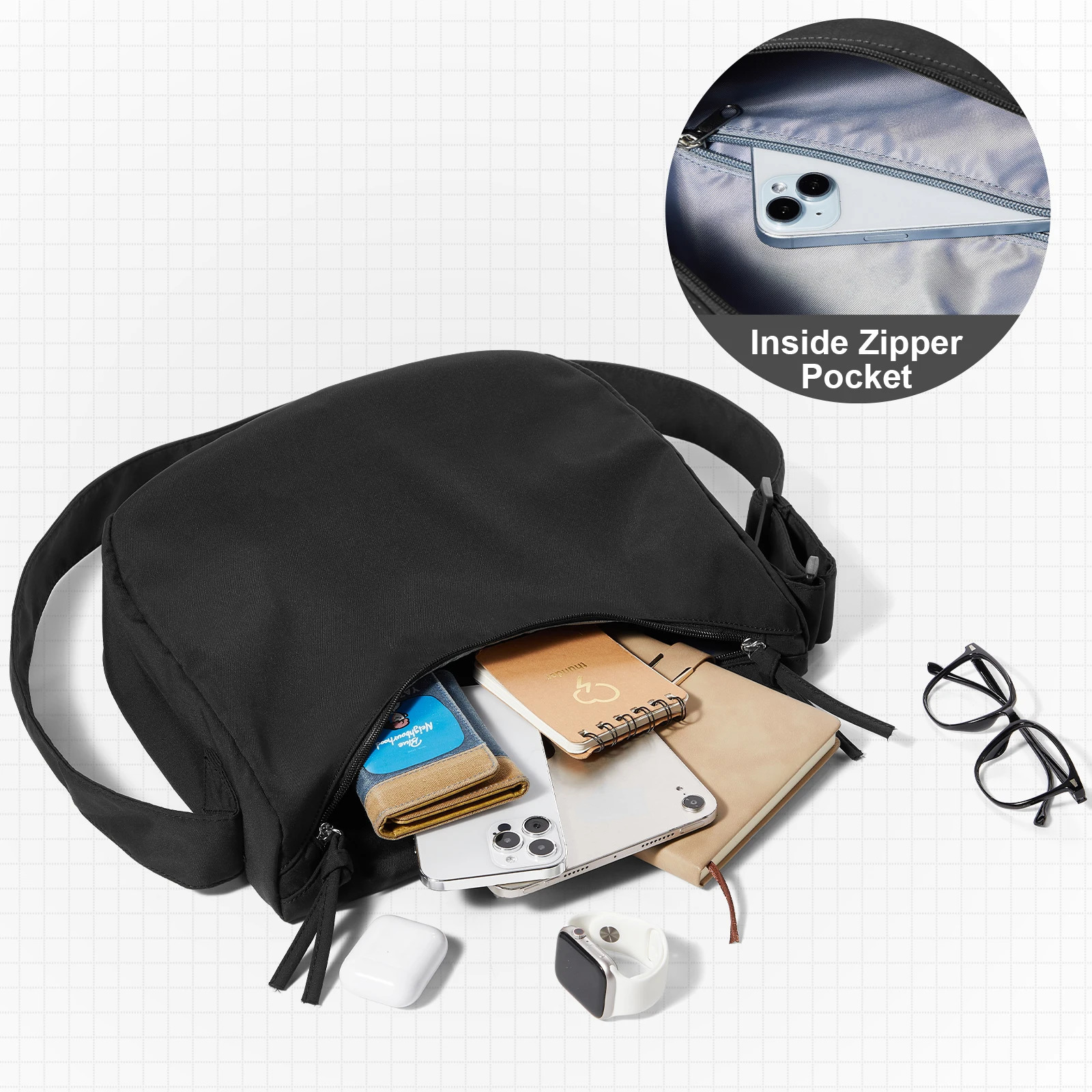 Mens and womens cross bag large capacity lightweight messenger unisex travel shoulder waterproof outdoor sports 250326