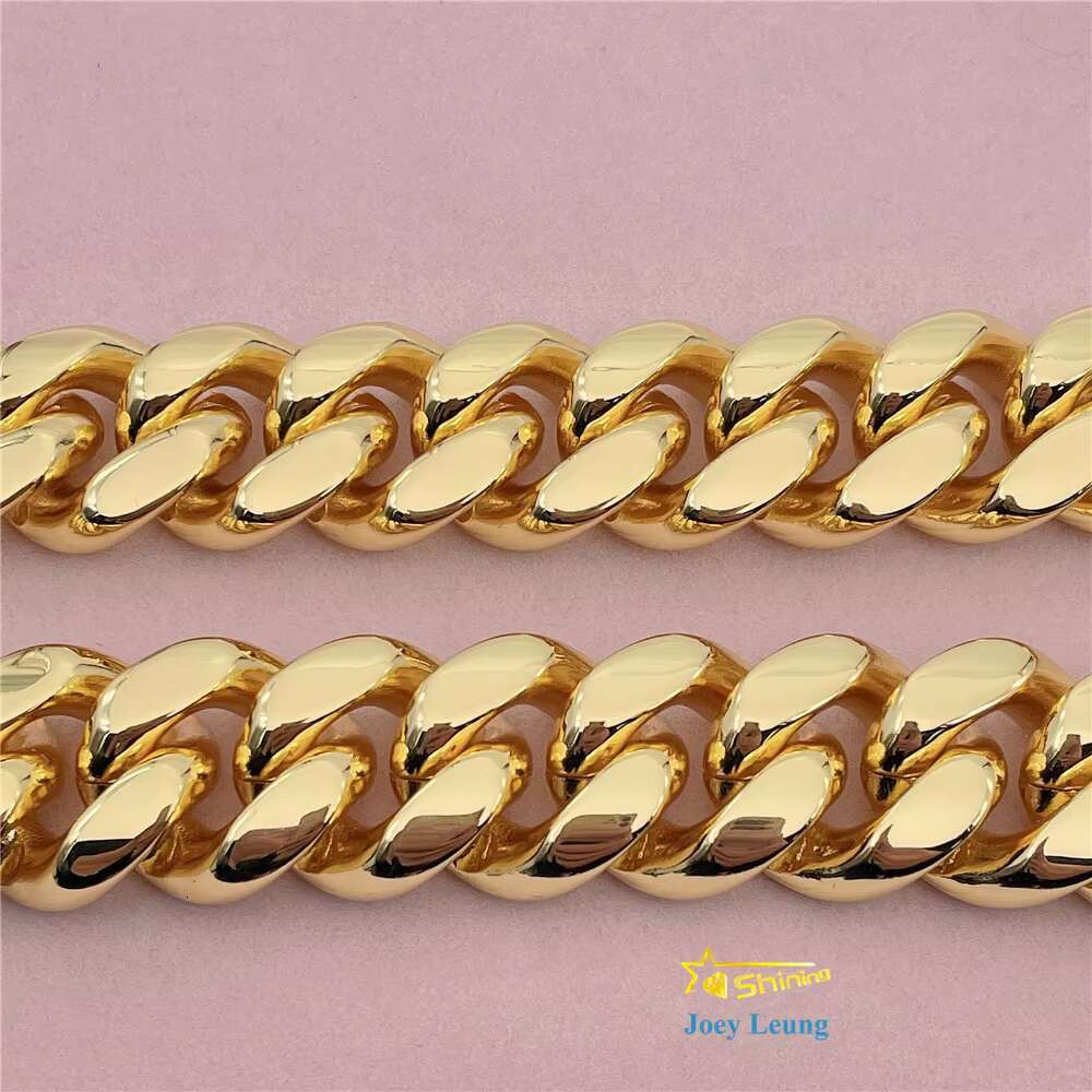 Hip Hop Jewelry Box Lock Moissanite VVS Cuban Chain Stainless Steel Cuban Chain Necklace