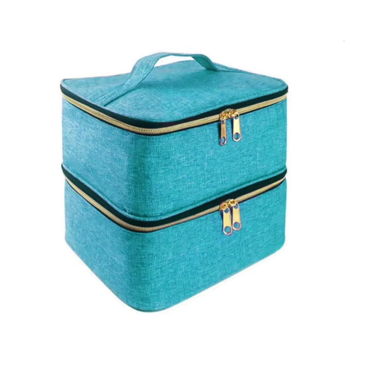 Nail polish organizer handheld doublelayer cosmetics handbag suitable for girls and women nail art essential oils sets 250326