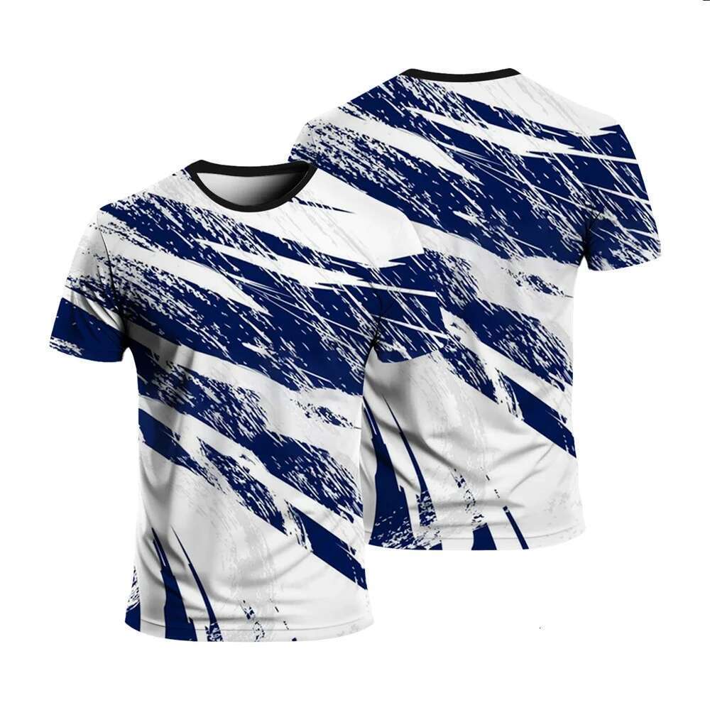 Summer fashion sports quick drying men's and women's loose and comfortable daily casual round neck short sleeved T-shirt can add DIY logo to