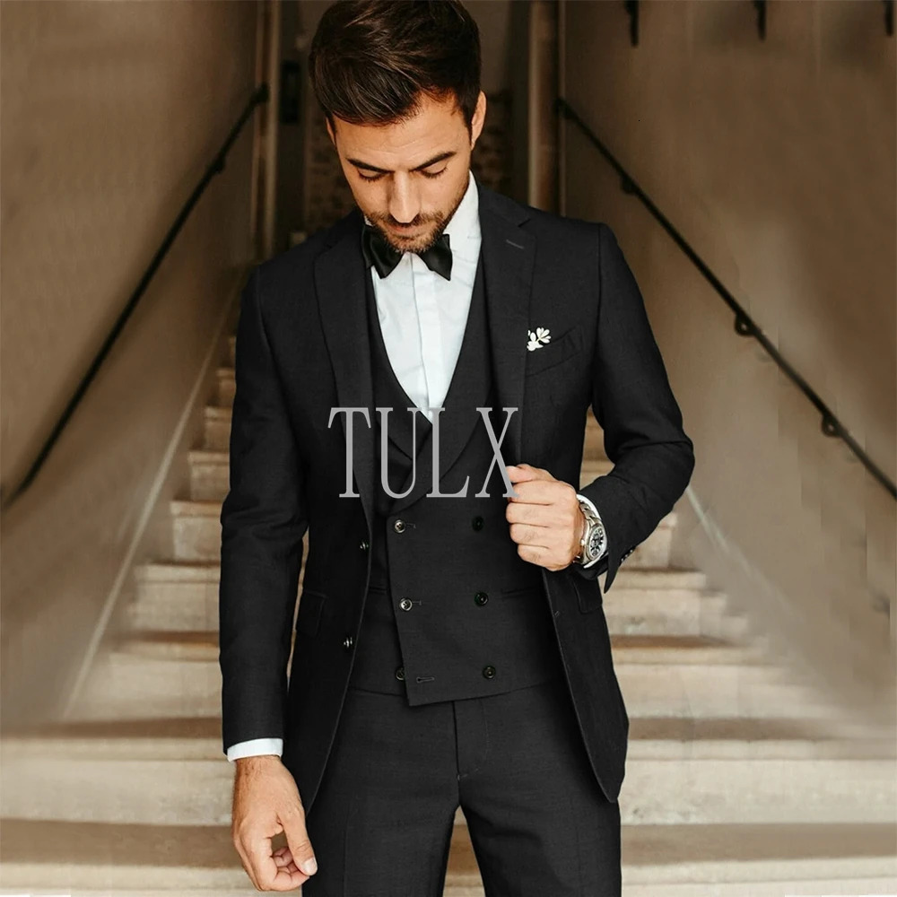 Mens suit Army green grooms evening gown party set ultrathin suitable for business casual jacket 3 pieces jacketvestpants 250326