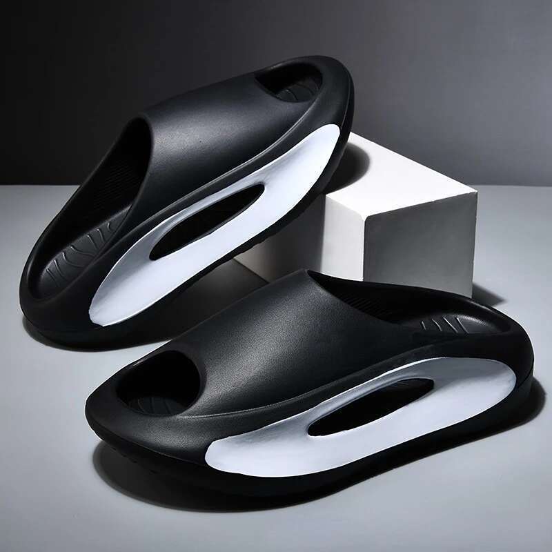 Sneaker Slippers For Women Men Thick Bottom Platform Slides Soft EVA Hollow Unisex Sports Sandals Casual Beach Shoes