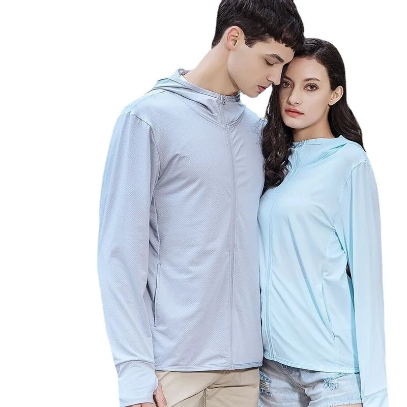 UPF50Sunscreen Jacket Womens Ice Silk Hoodie Suitable for Summer Air Conditioning Clothing Breathable Solid Color 250326
