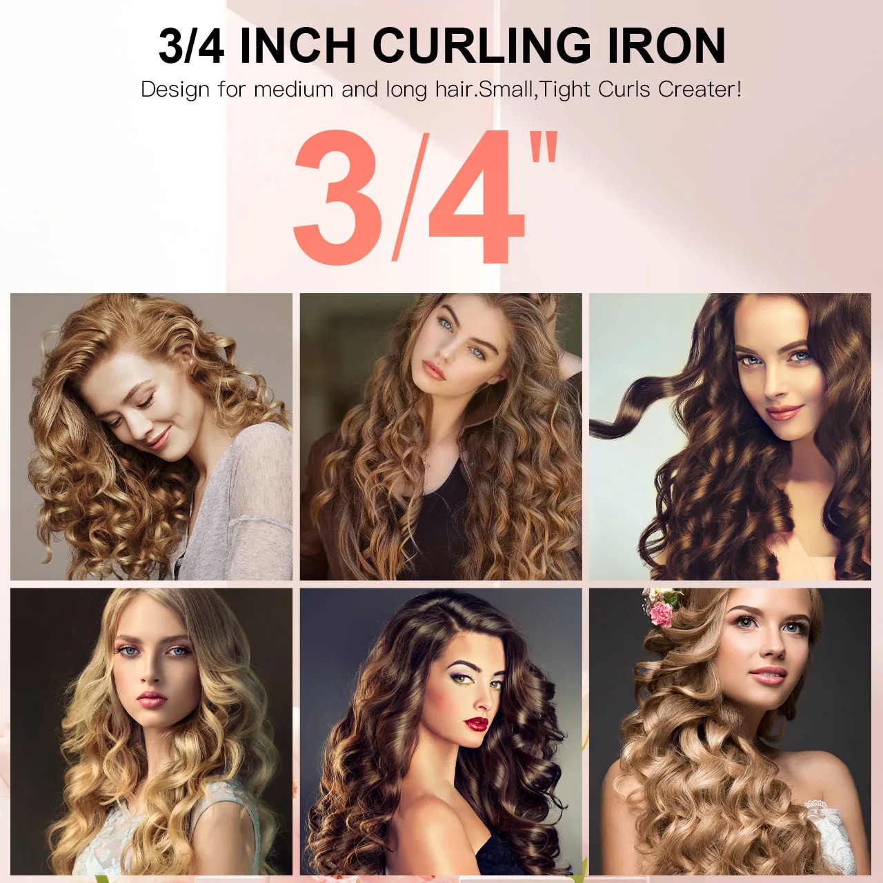 Hatterek Curling Wand 9mm 13mm 19mm Ceramic Barrel Pro Hair Curler With Adjustable Temperature Travel Size 250324