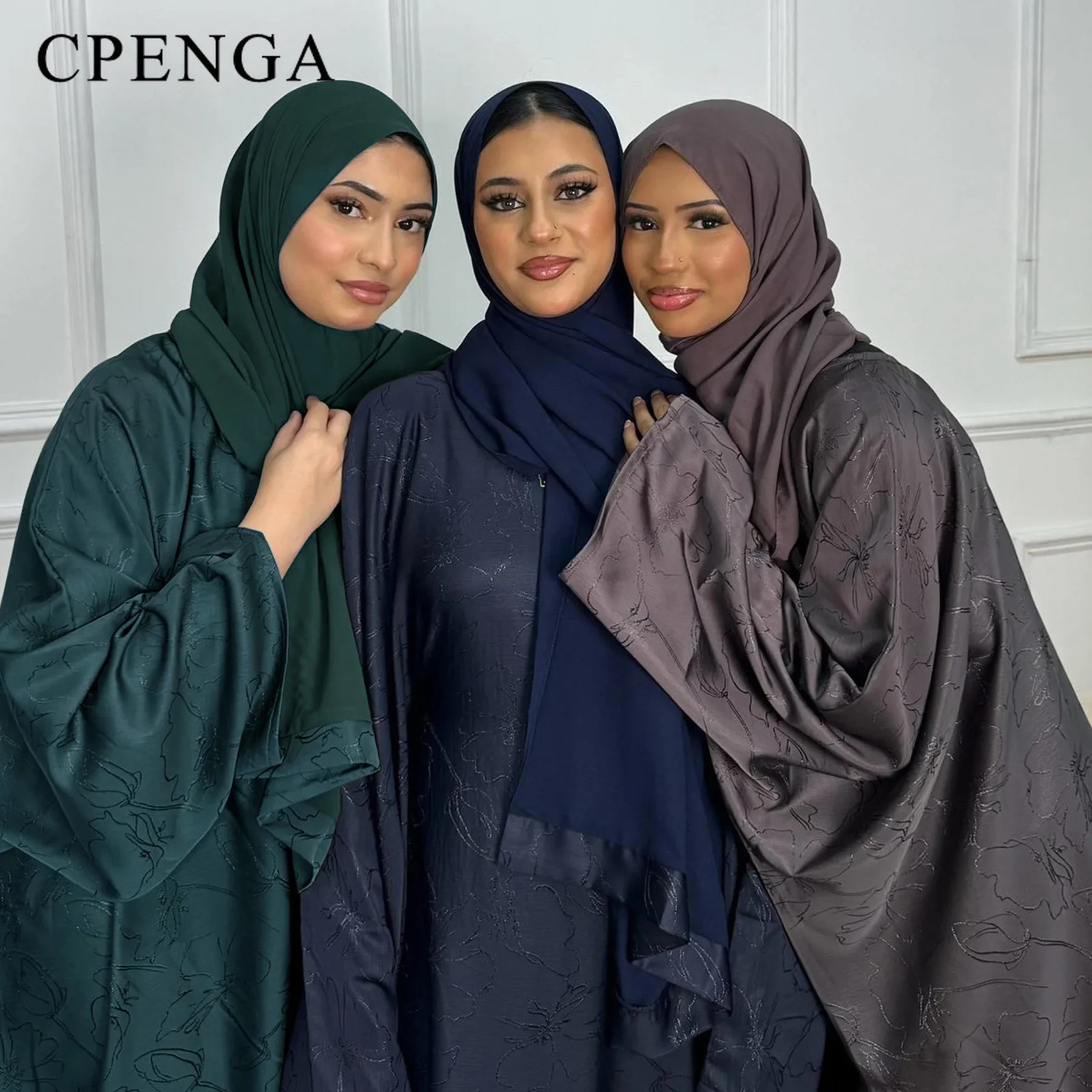 Deluxe 2piece Muslim costume suit suitable for womens Ramadan Dubai headscarf Abaya dress Islamic party Kaftan gown elegant 250326