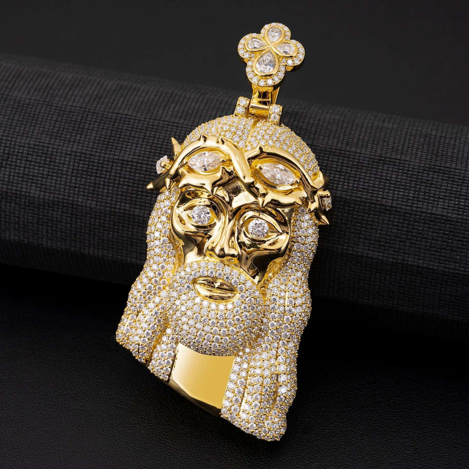 New Unisex Full Moissanite Diamond Pendants Original 925 Sterling Silver Jewelry Mens Diamond Jesus Pendant Hip Hop For Party