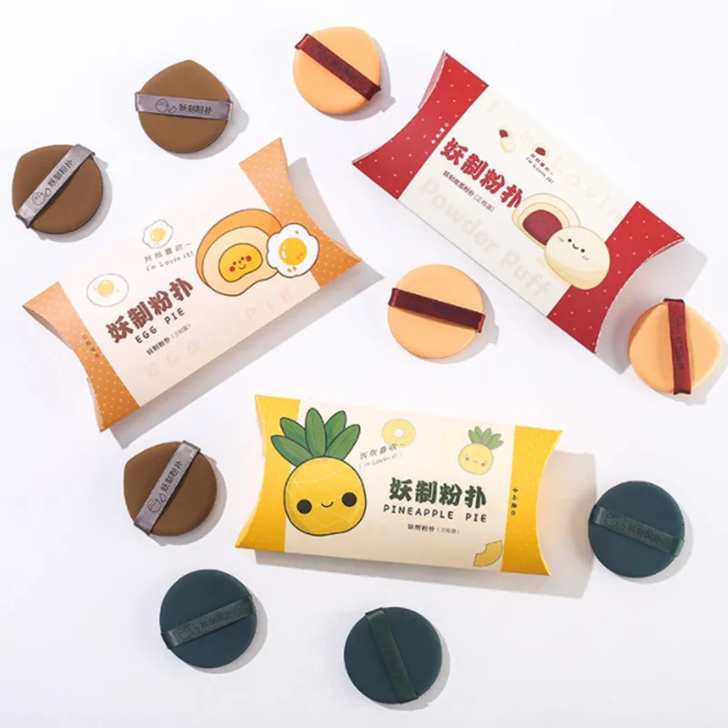 Yaozhi 3pcs Cosmetic Makeup Puff Im Pine Pie Air Cushion Soft Blender Sponge Dry Wet Foundation Smooth Powder Makeup Tool 250317