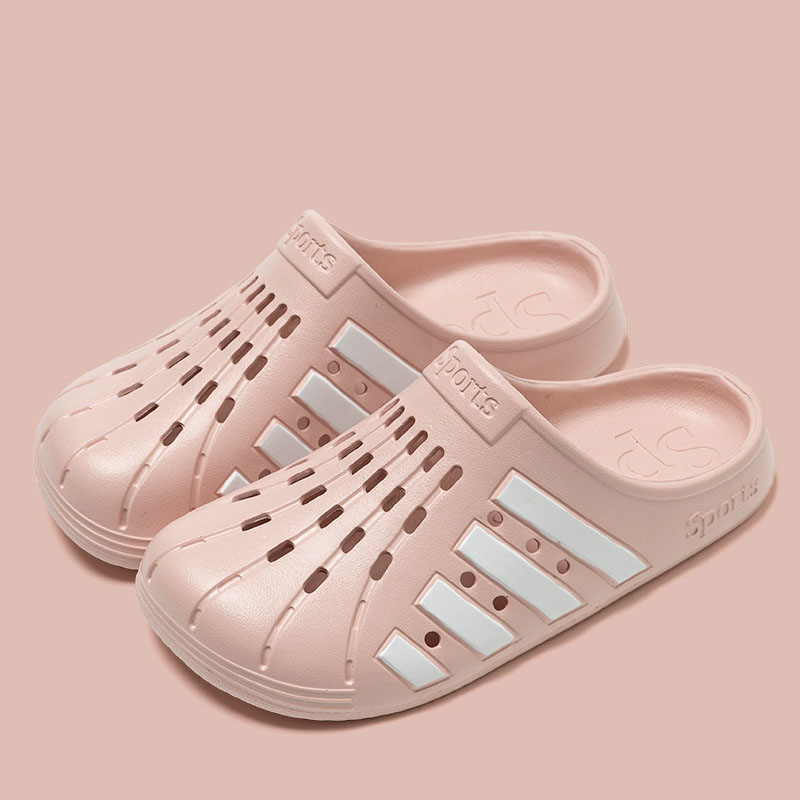 New sandals For Men And Women Slippers male Korean version eva net Hole female flat black wear sandals beach Slipper 36-45 2025s