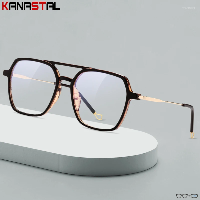 Sunglasses Prescription Reading Glasses Men CR39 Optic Lenses Myopia Eyewear Women Blue Light Blocking Computer TR90 Metal Eyeglasses Frame