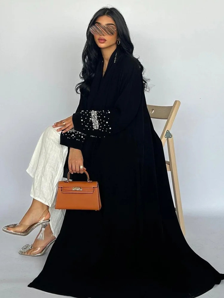 Eid al Fitr Muslim Diamond Pearl Abaya Womens Shawl Abayas Jarabia Party Dress Dubai Kaftan Vishidos Lagos Robe 250326