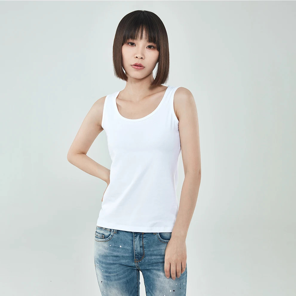 2Packs womens sleeveless summer top Cotton casual Tshirt ONECK vest solid clothing 250326