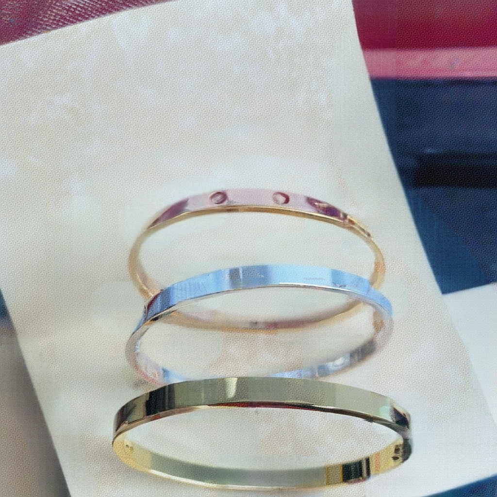 Gold bracelet designer bracelet women men classics jewelry non fading titanium steel Color select High quality unisex gift mens womens bracelets silver bangle 1210