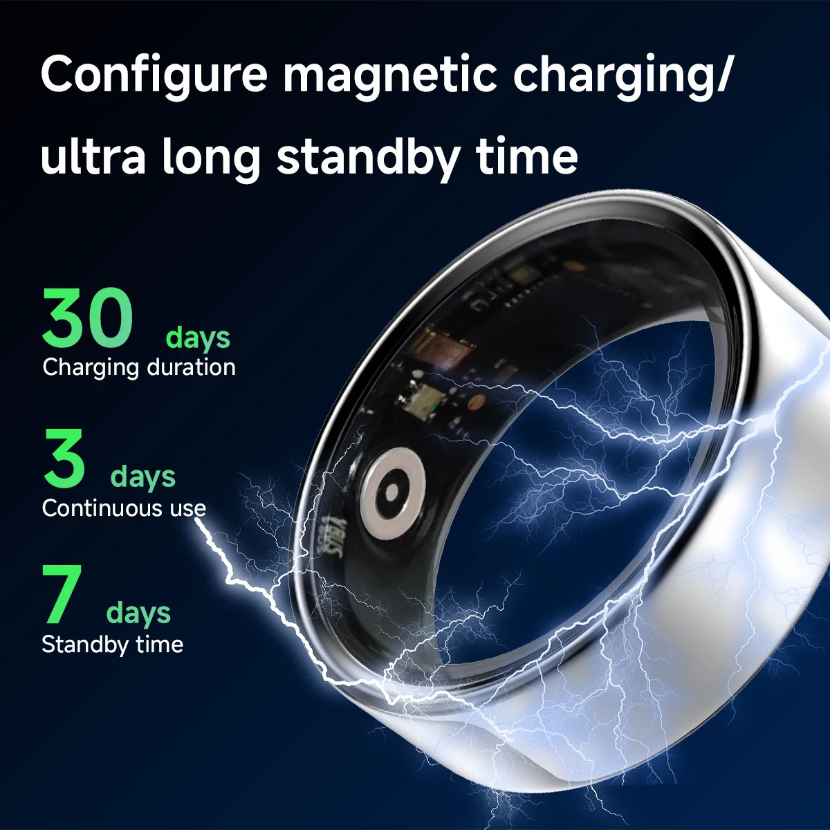 low-power smart ring multifunctional mode blood pressure measurement and monitoring IP68 waterproof Bluetooth 5.0 250322