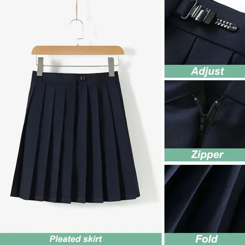White Navy Sailor Set School Girls Uniform Japanese Seifuku Student Female Sexy JK Fold Dress 250326