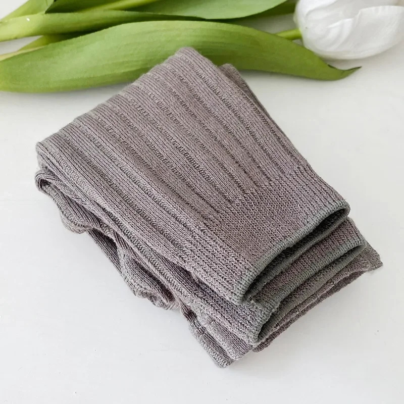Spring and autumn baby pants born girl legs solid color cotton ribbed childrens boy 06 years old 250325