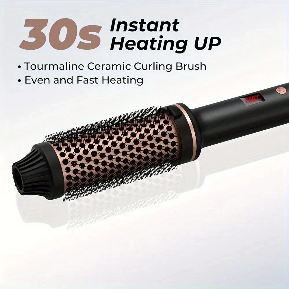 Valentine Gift Hair Curler Straightener Electric Hair Brushes Comb Professional Curling Iron Heated Anti-Scald Thermal Brush 250324