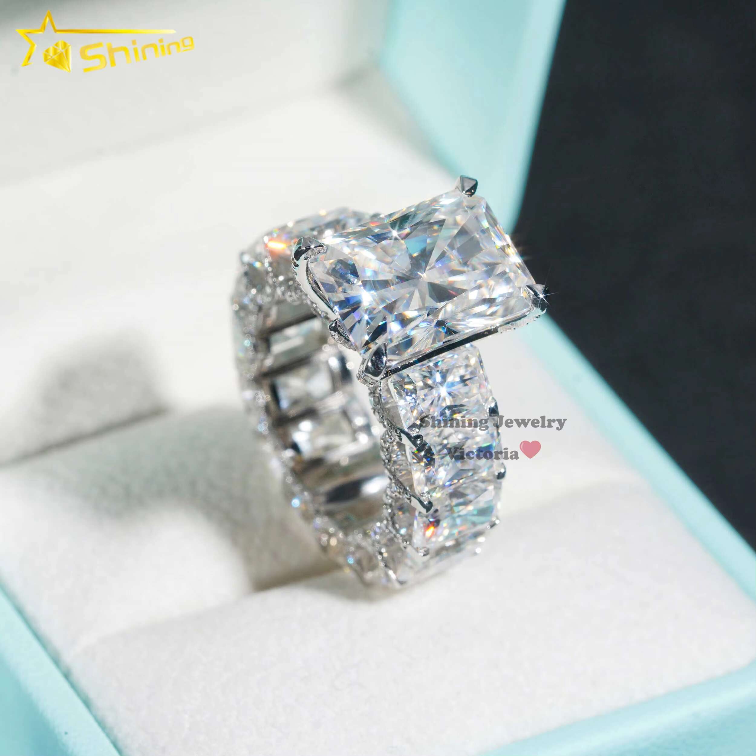 Fine Jewelry Custom Gold Engagement Ring 10K 14k 18K Real Gold Lab Diamond Moissanite Luxury Wedding Bang Ring for Women
