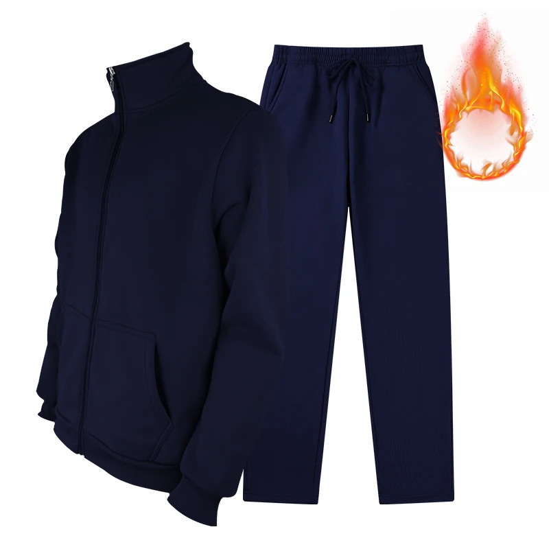 Mens sportswear casual long sleeved 2piece set mens jogging suit 250326