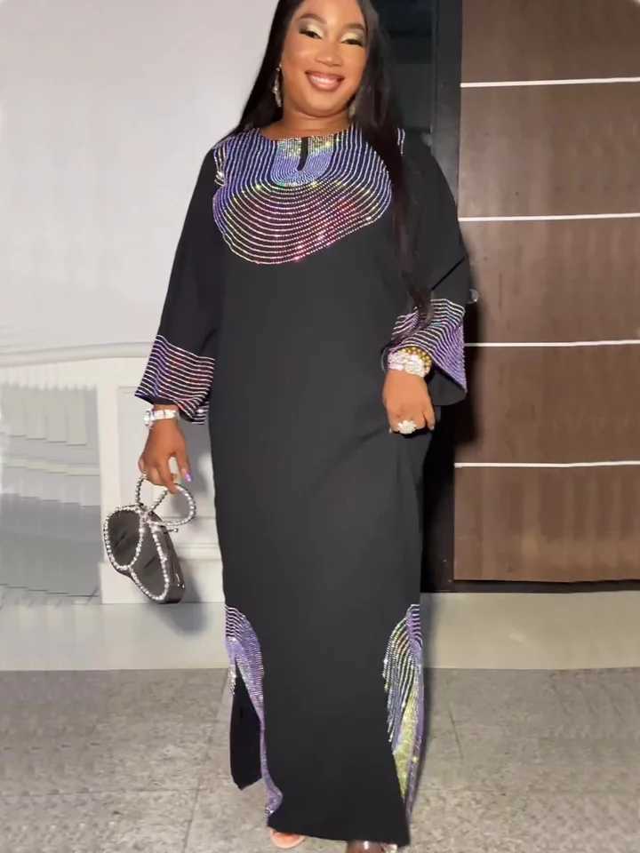 2025 Abayas For Women Dubai Luxury 2025 African Muslim Fashion Dress Caftan Marocain Evening Party Dresses Boubou Robe Djellaba Femme X2505146
