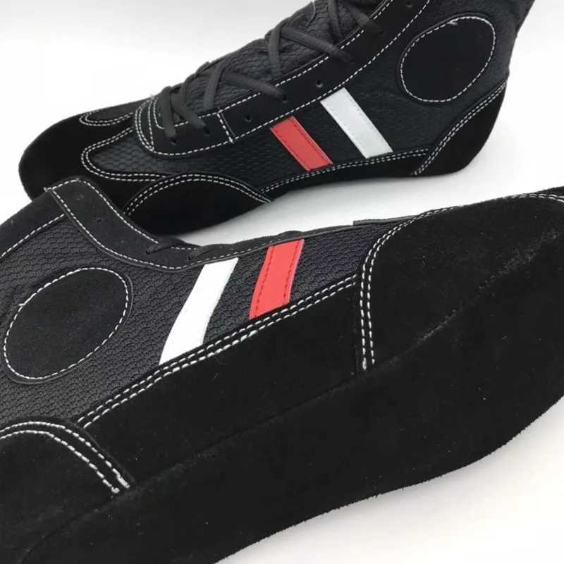 New Arrival Indoor soft soled wrestling shoes professional boxing and fighting leather sports shoes training and competition sports shoes Plus size 30