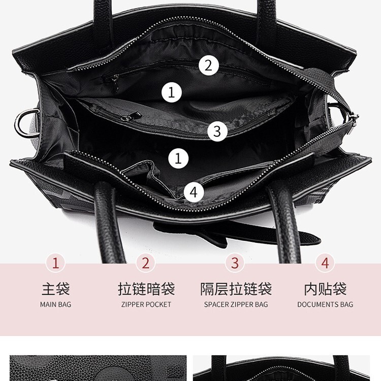 Tote Fashion Letter Printed Women's Large Capacity High-End Handbag Commuting Tote Bag Women