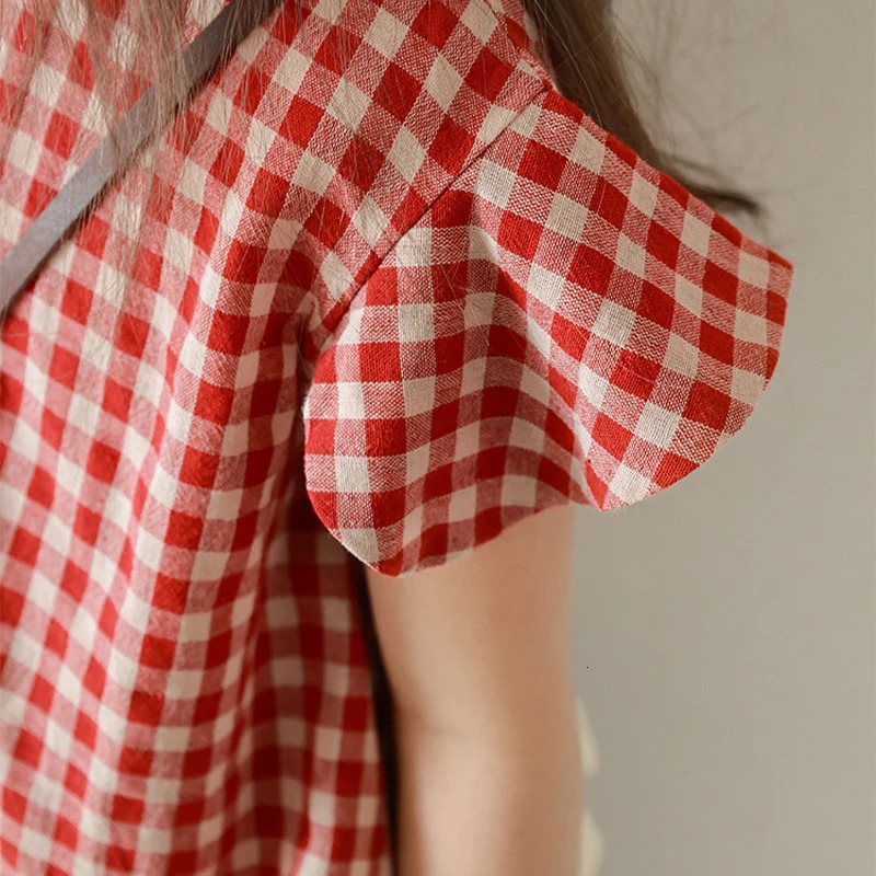 Summer Girls Plaid Set Personalized Small Flying Sleeve Short Sleeve Wide Leg Pants Fashion Clothes Suit 250326