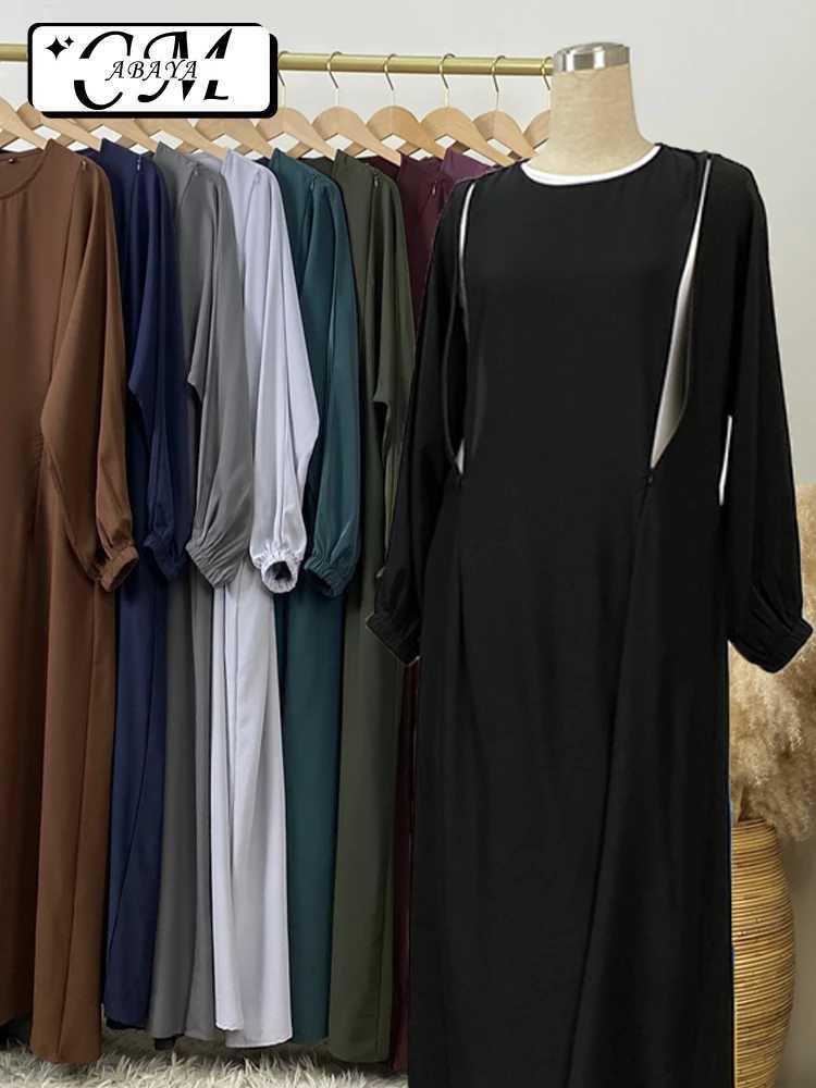 Hot Seller Muslim 2 Front Zippers Breastfding Dubai Abaya Holiday Women Day Dresses For Eid Uae Ramadan Clothing Kaftan Black X2505141