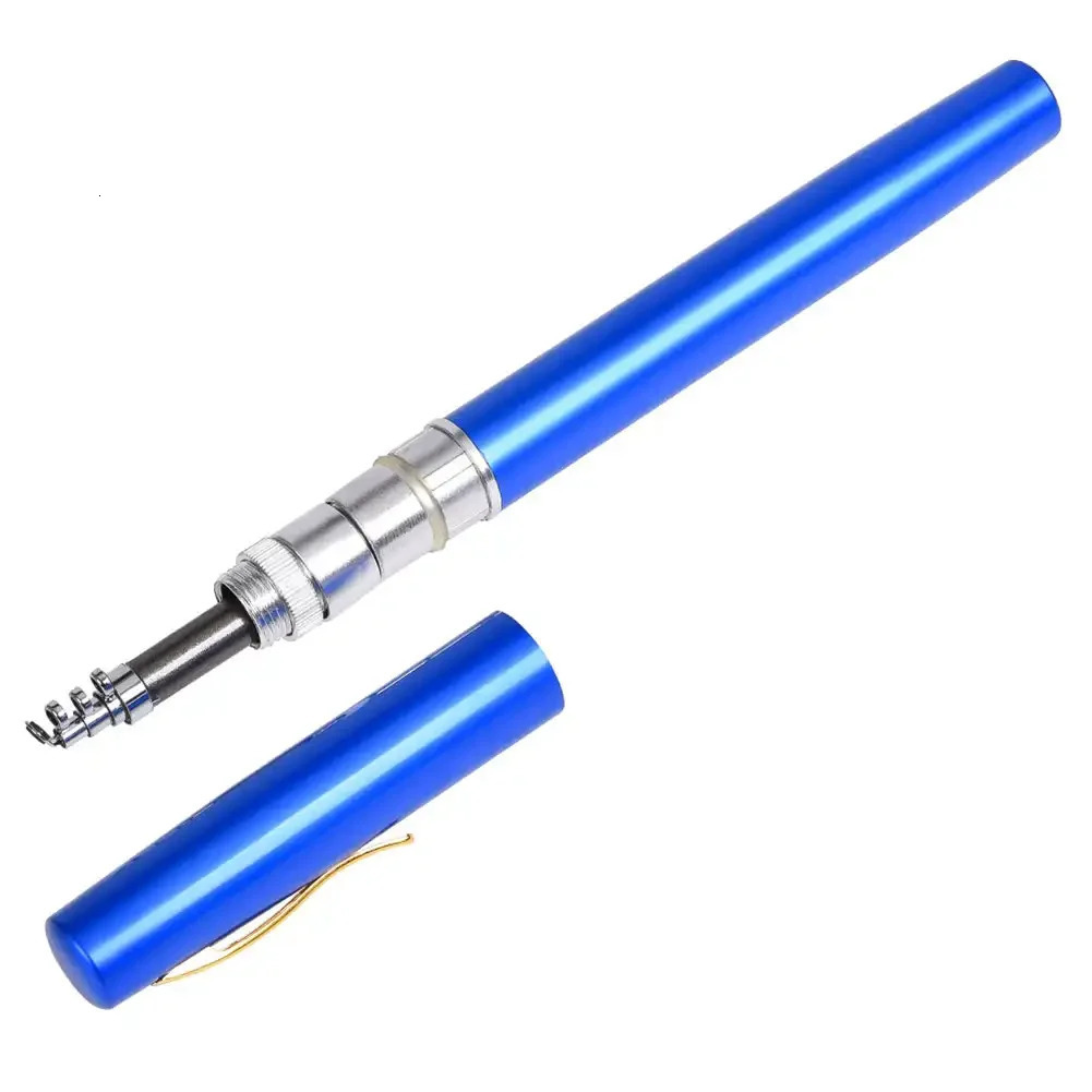 1121416M portable pocket sized telescopic mini fishing rod pen shaped folding no reel wheel 250313