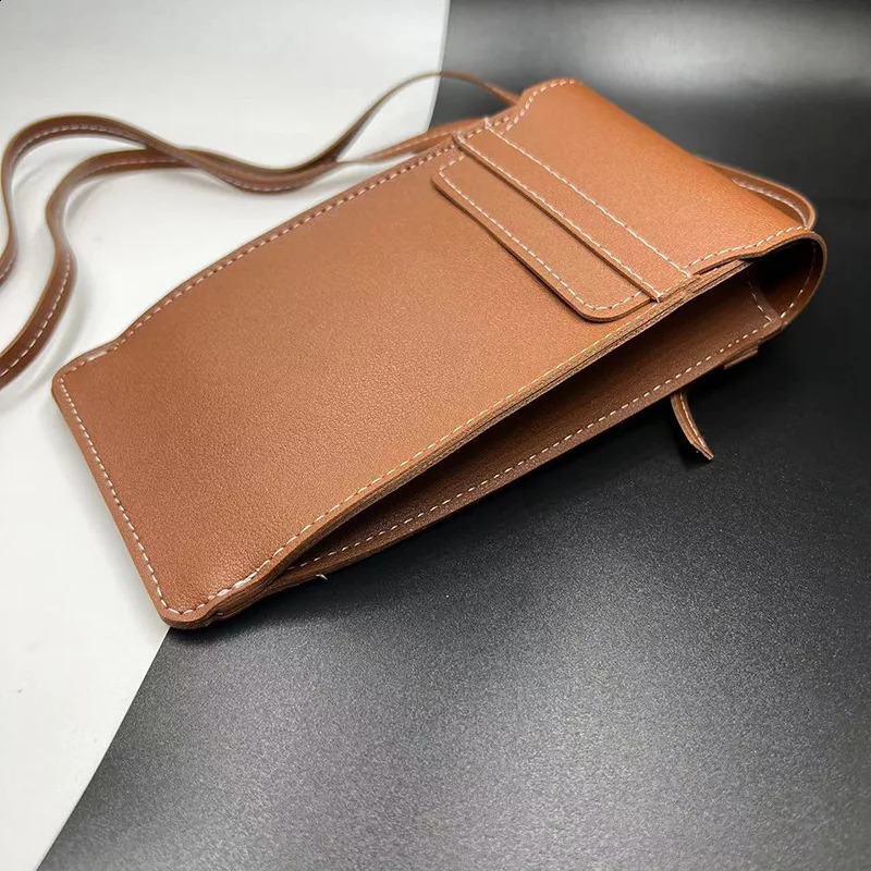 Super Fashion Girl Glasses Sunglasses Bag Brown PU Leather with String for Outside Travel Activities Goggles Storage 250326