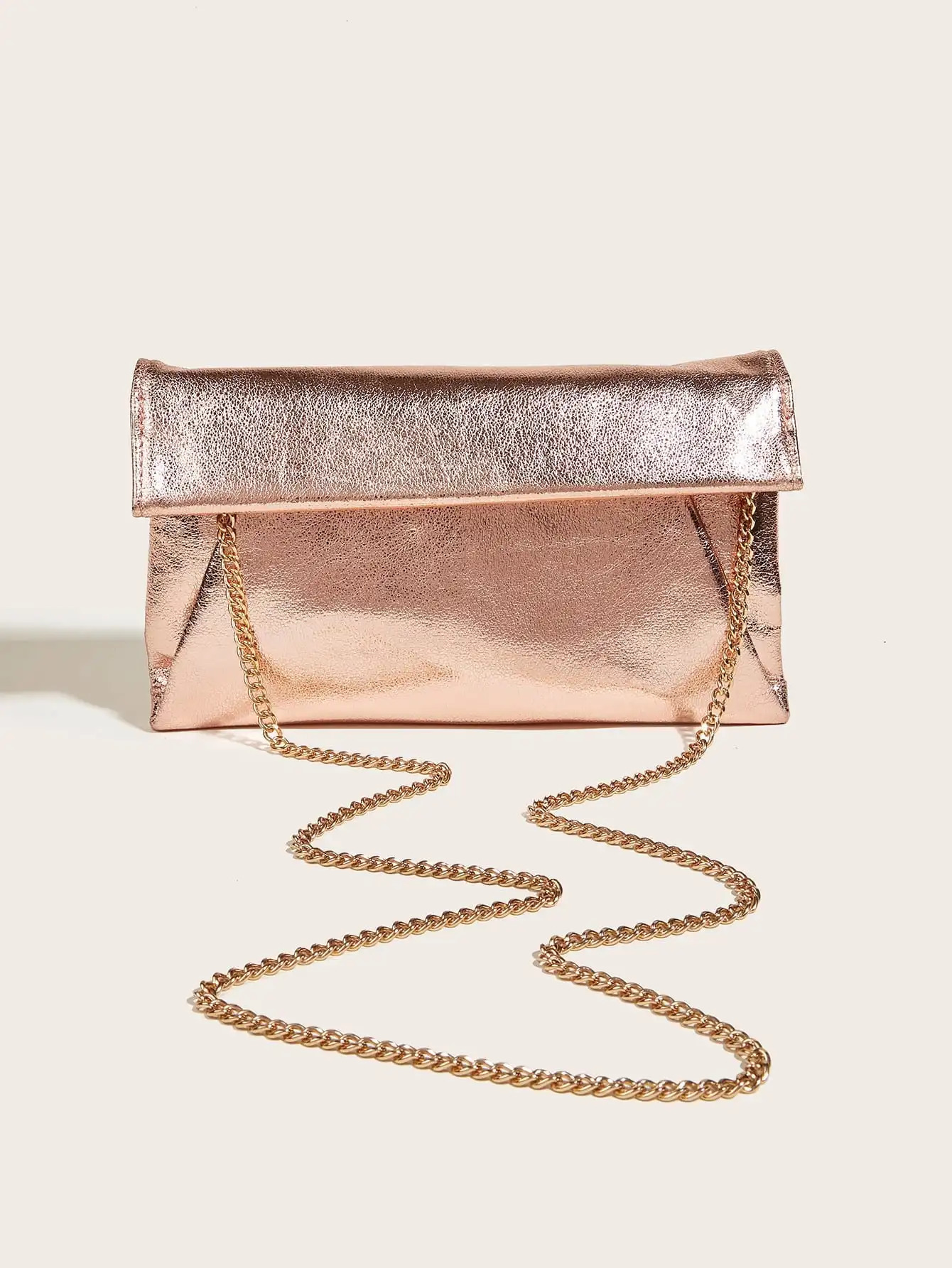 Womens Sparkling Evening Package Envelope Clutch Shoulder Chain Handbag Bridal Wedding Wallet Roll Top Bag 250326