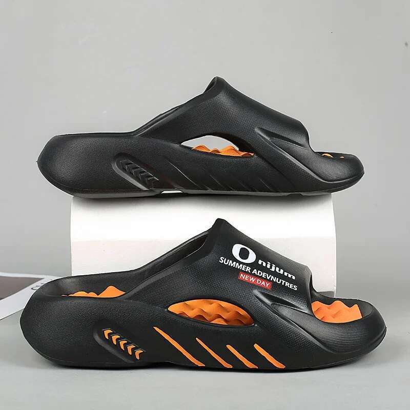 New Men Massage Slides Indoor Outdoor Sandals Beach Casual Shoes Comfortable Sole Men's Slippers Big Size 38-47