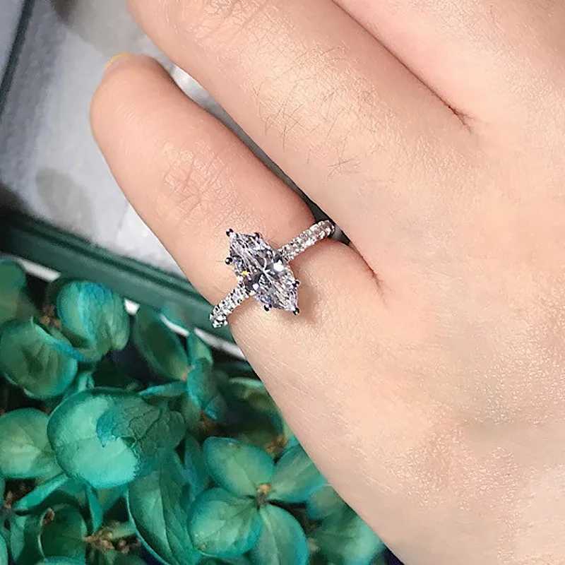 Promise Marquis cutting 3ct simulated diamond ring 925 sterling silver engagement wedding ring womens jewelry Christmas giftXJ250327
