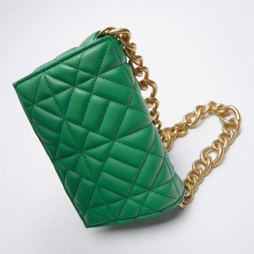 summer Lingge New Versatile Thick Chain Quilted Single Shoulder Rice Embroidered Small Square Bag