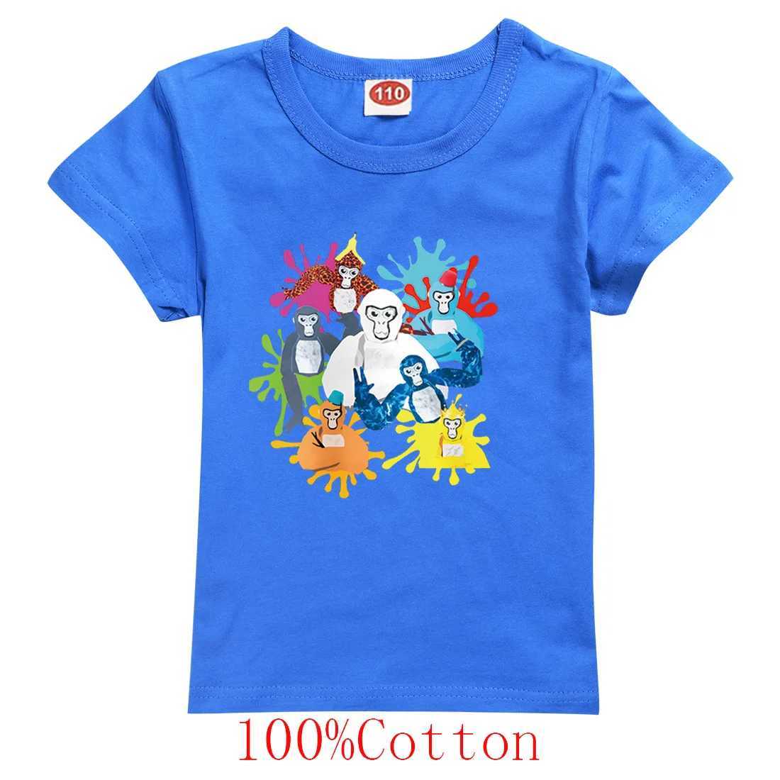 Gorilla Monkey Tag VR Game T-shirt for Boys Summer Short sleeved T-shirt for Children Video Game Lover Game Lifestyle Graphic T-shirt for Girls Top X2