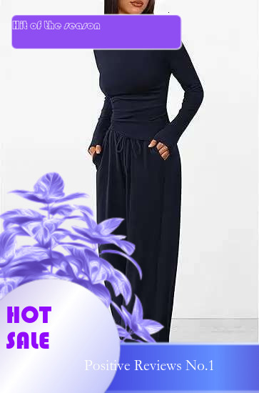 Dongdumaoyi Dames Lente Tweedelige Casual Outfit Asymmetrische T Shirt Met Lange Mouwen Wijde Pijpen Broek Jurken WD