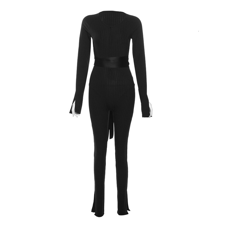 Designer Jumpsuit 2025 Spring Set New Fashionable And Sexy Silk High Waisted Pants Women's Long Sleeved Top Casual Tight Pants Casual Sportswear