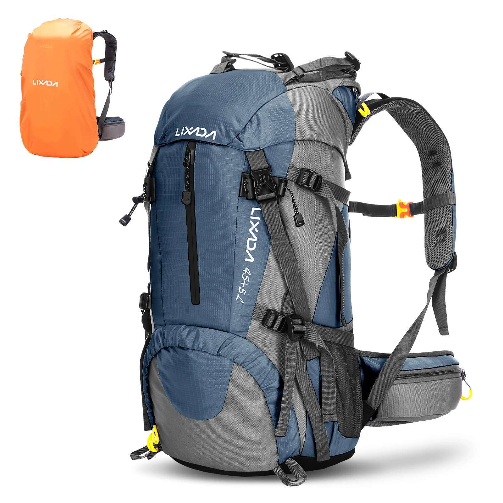 50L Waterproof Outdoor Sport Hiking Camping Travel Backpack Pack Mountaineering Climbing Trekking Bag Knapsack With Rain Cover