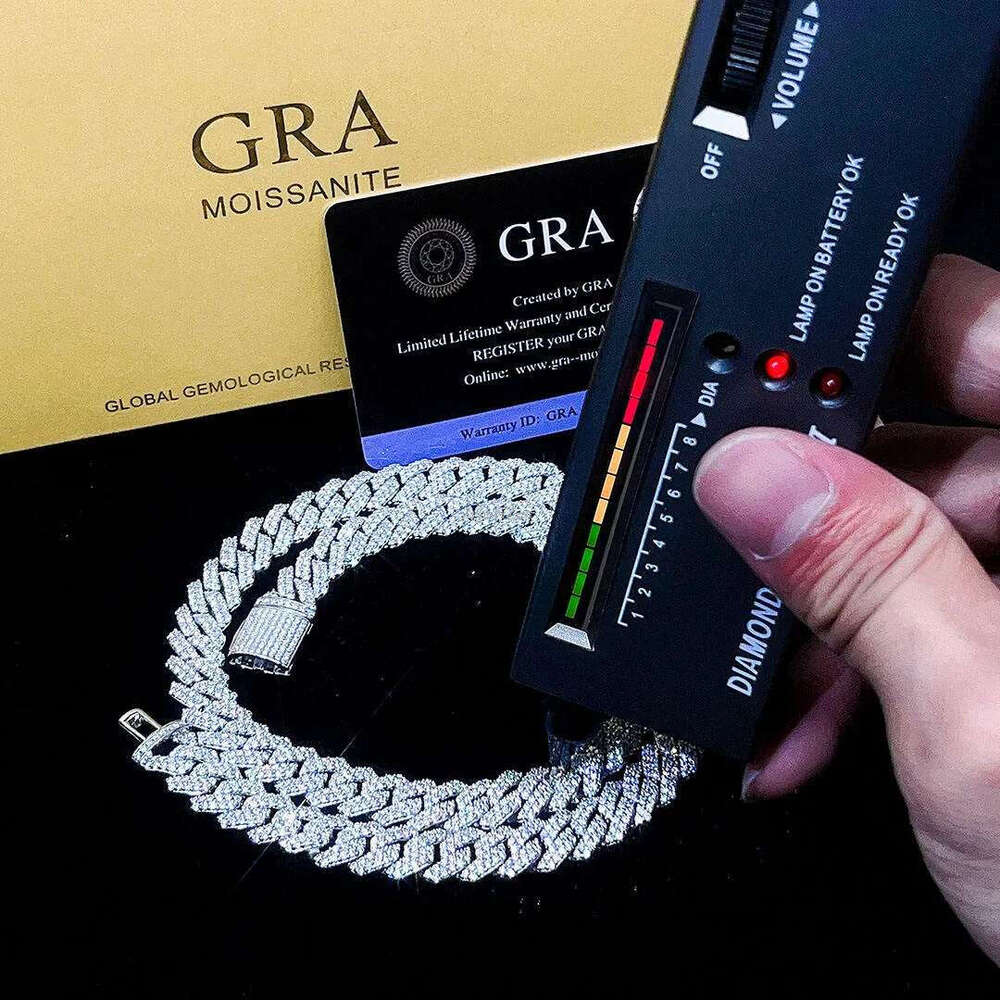 New Designer Necklace Necklaces Pass Dia Test 8-14Mm Wide Gra Moissanite Gold Sterg Sier Cuban k Chain For Men Hip Hop Chains