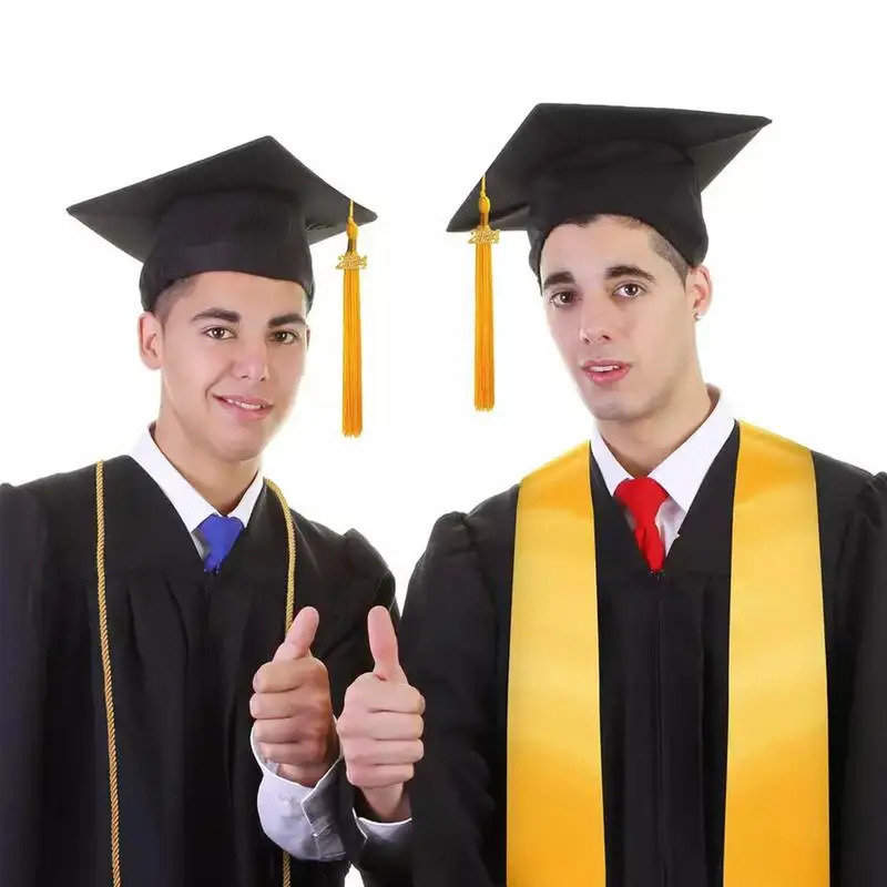 Graduate Dress School Hat Uniform Set Tassel Stole European American Bachelor Style 250326