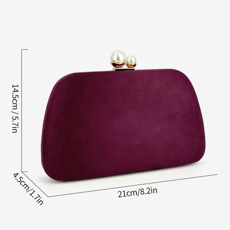 Burgundy womens retro evening bag highend fashion wedding party metal chain buckle leaf bead handbag 250326