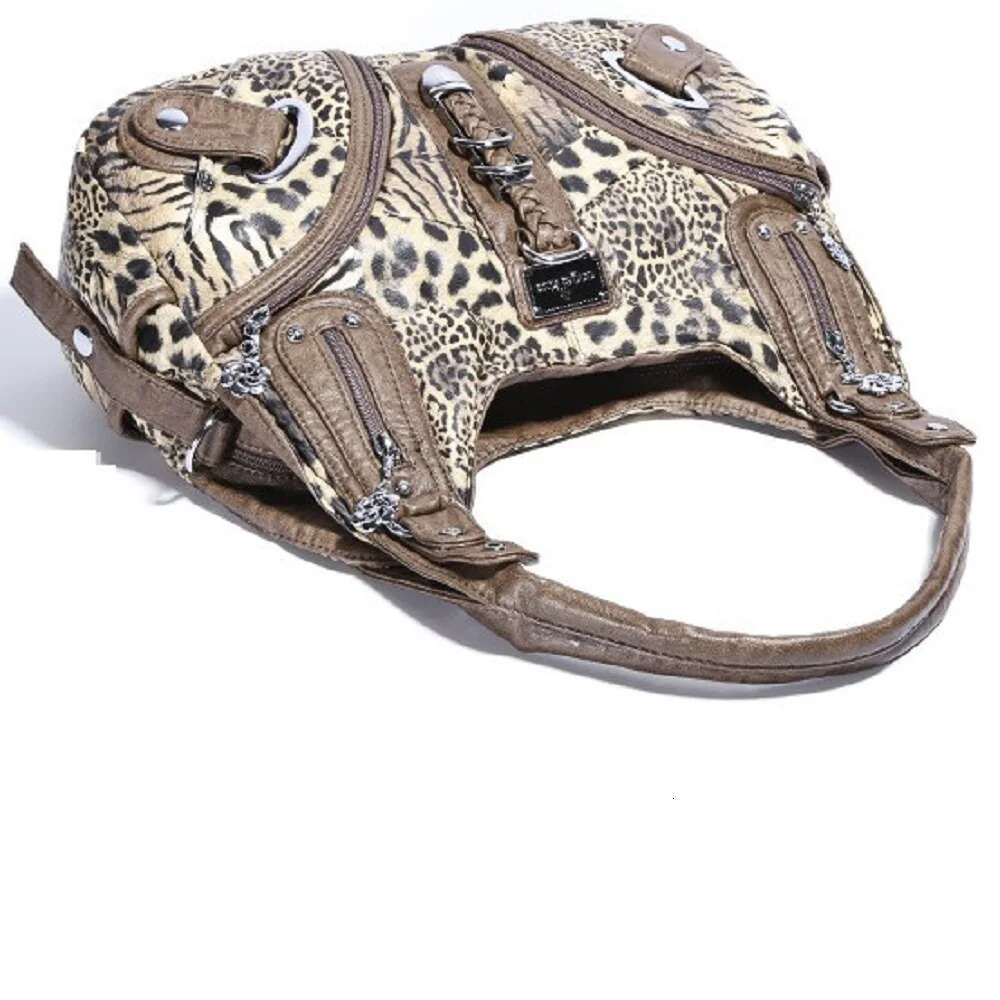 Angelkiss Women Handbags Leopard Top-Handle Handbag Fashion Satchel Dumpg Pack Shoulder Tote Bag Hobos Large Purse