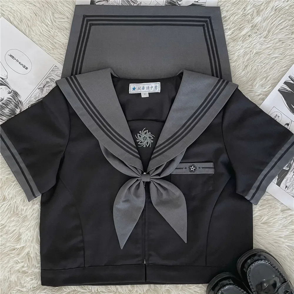 Japanese and Korean sailor uniforms Eastern Orthodox JK dark colored bad girls underwear autumn winter school womens clothing 250326