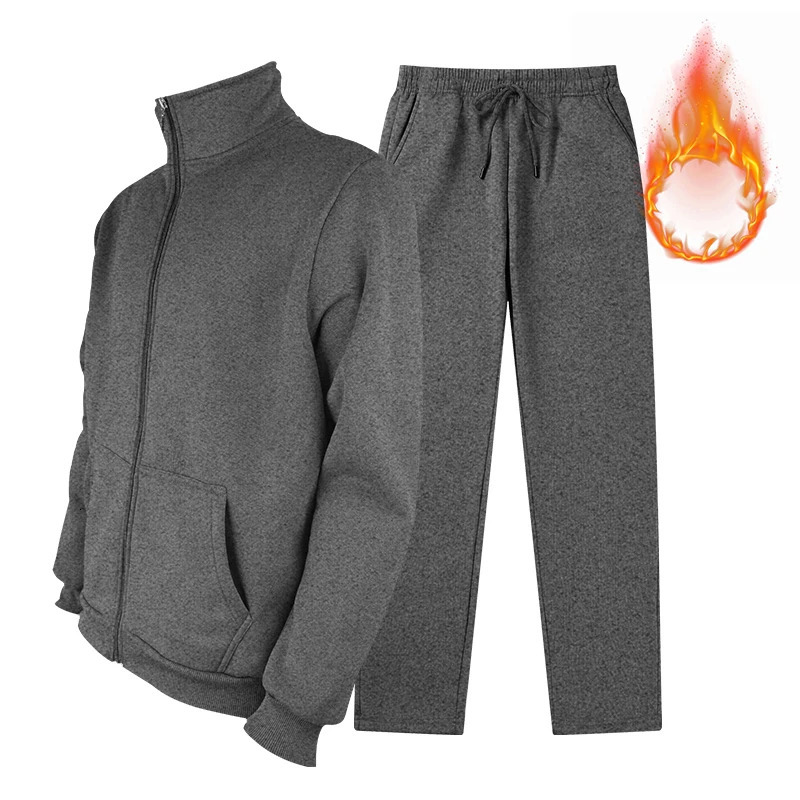 Mens sportswear casual long sleeved 2piece set mens jogging suit 250326