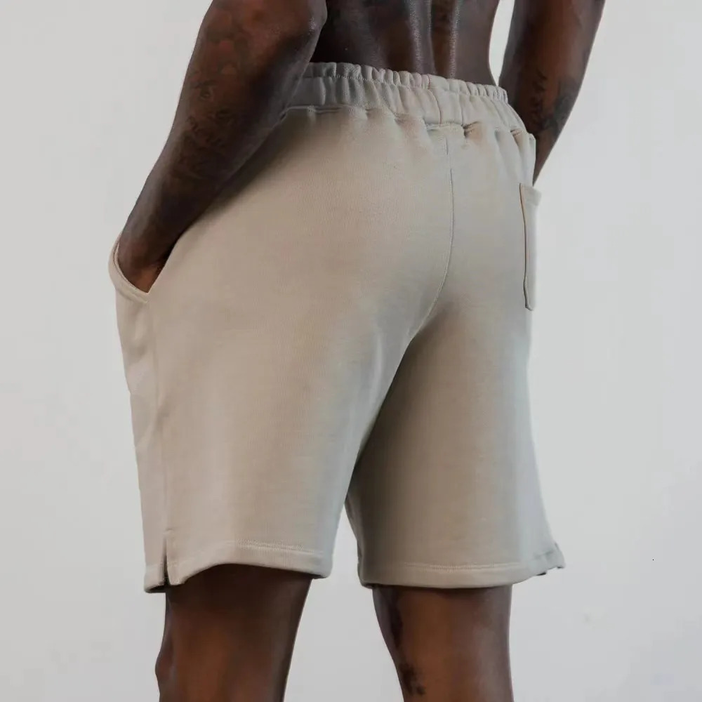 Summer mens shorts made of pure cotton casual four point jogging pants fitness gym training basketball 250326