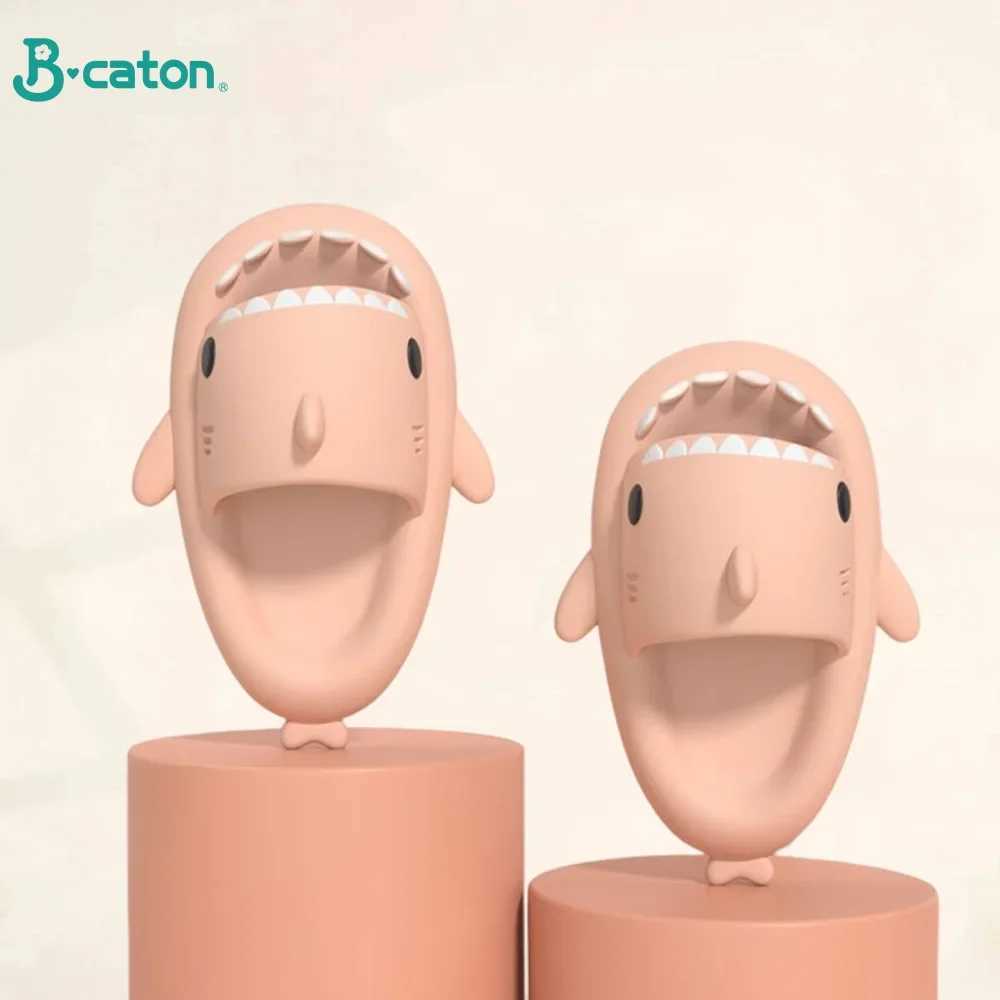 Slipper Childrens shoe slider shark flip soft bottom cartoon slider womens mens bathroom sandals EVA anti slip childrens shoe sandals S25326