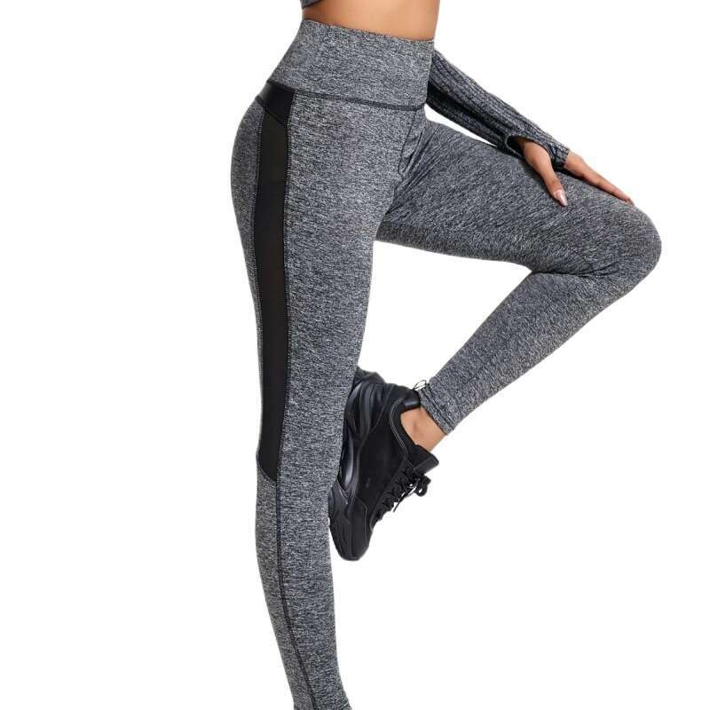 Women Yoga Pants Fashionable Women S Mesh Splicing Elastic Slimming Yoga Pants With Leggings NX