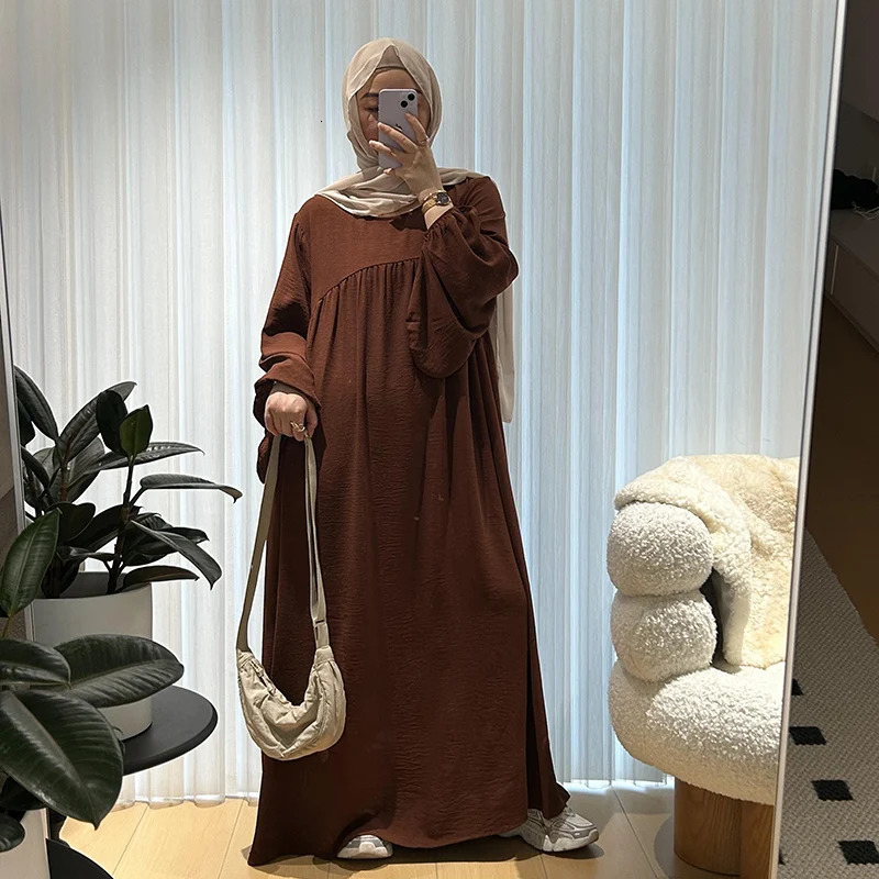 Abaya Muslim womens clothing Middle Eastern Robe plus size MU225 250326